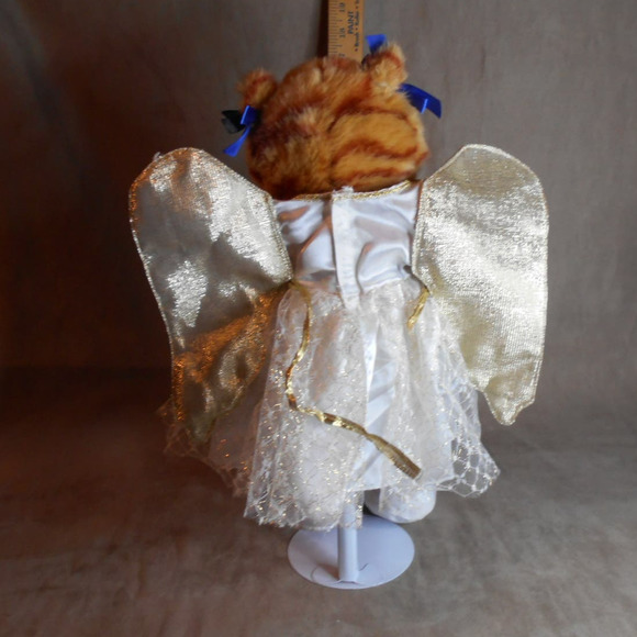 Build-A-Bear Orange Striped Tabby Cat in Angel Outfit w/Sound Box 17" Plush - Picture 5 of 13